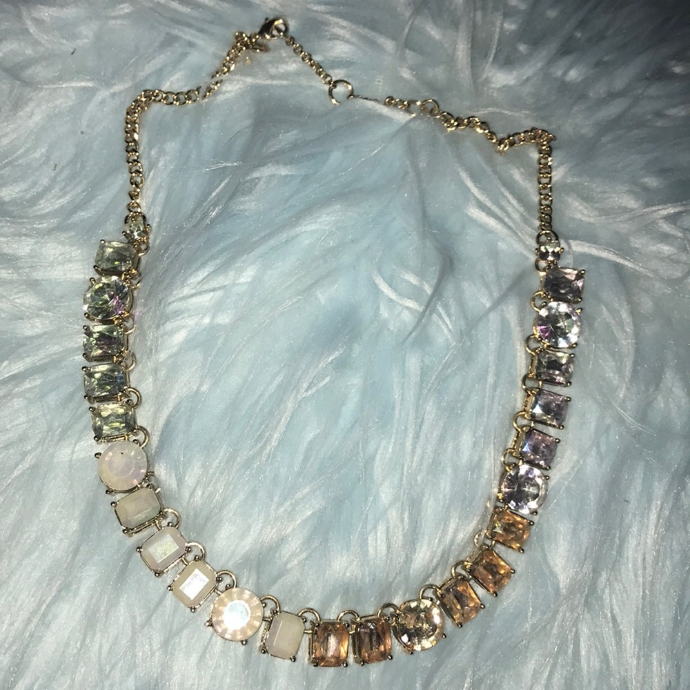 Iridescent Stone Statement Necklace//J Crew